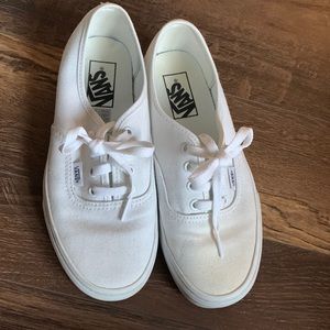 Authentic white vans